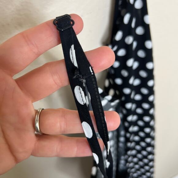 Zaful Black Polka Dot Maxi Slip Dress Small - Picture 8 of 11